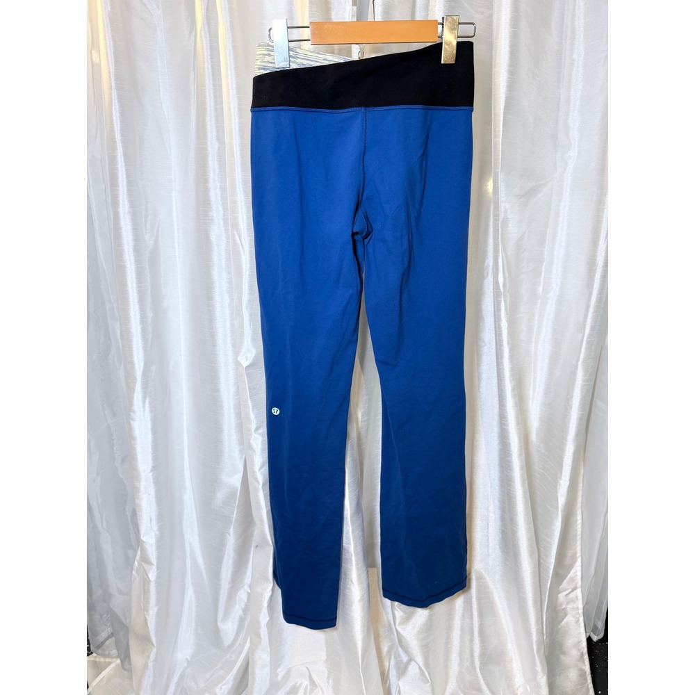 Lululemon Groove Pants Women 4 Blue Excellent Flare Leg Yoga Athletic Waistband - Picture 2 of 4